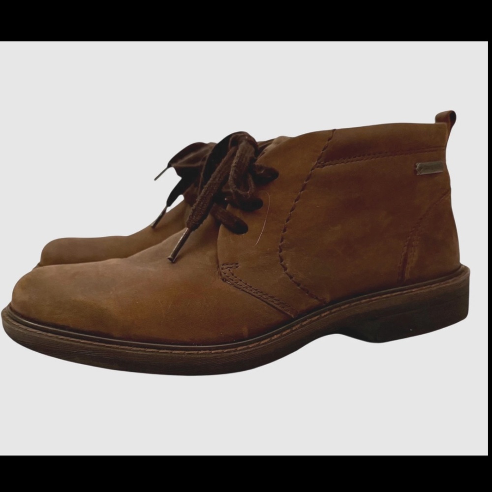 NWOB Ecco Turn Goretex Chukka Ankle Boots Size 5 Brown Oil Nubuck